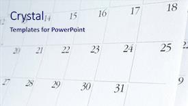  Presentation with page - Slide set with calender - closeup of numbers on calendar background and a sky blue colored foreground