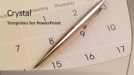  Presentation with strategy page 4 - Cool new slide set with calender - pen on calendar page backdrop and a soft green colored foreground