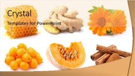  Presentation with calendula - Cool new presentation theme with calendula - autumn harvest backdrop and a lemonade colored foreground