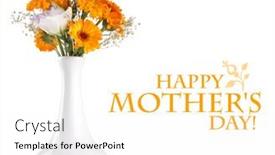  Presentation with calendula - Colorful PPT theme enhanced with calendula-flowers-in-vase-isolated backdrop and a white colored foreground