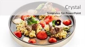  Presentation with couscous - PPT theme having calf-cheeks-with-ptitim-closeup background and a white colored foreground