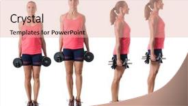  Presentation with tv show studio camera - Audience pleasing slides consisting of calf-raise exercise studio shot backdrop and a lemonade colored foreground