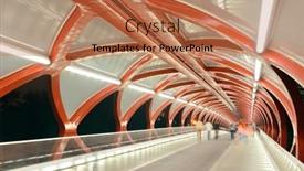  Presentation with pedestrian bridge - Presentation theme having calgary-canada-august-27-peace background and a coral colored foreground