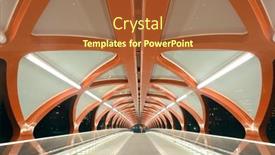  Presentation with pedestrian bridge - Colorful PPT theme enhanced with calgary-canada-august-27-peace backdrop and a red colored foreground