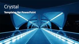  Presentation with pedestrian bridge - Beautiful slide set featuring calgary-canada-august-27-peace backdrop and a navy blue colored foreground