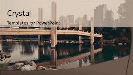  Presentation with battle prince - Presentation design featuring calgary cityscape from prince's background and a soft green colored foreground