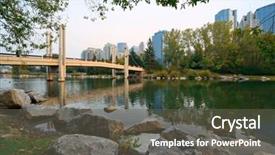  Presentation with cityscape - Audience pleasing PPT layouts consisting of calgary cityscape from prince's backdrop and a  colored foreground