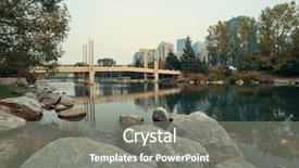  Presentation with cityscape - Presentation design consisting of calgary cityscape from prince's background and a gray colored foreground