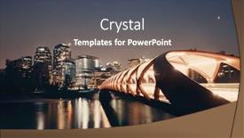  Presentation with peace - Presentation theme featuring calgary-cityscape-with-peace-bridge background and a ocean colored foreground