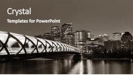  Presentation with black people trying to cross a broken bridge for peace - Slides with calgary cityscape with peace bridge background and a dark gray colored foreground