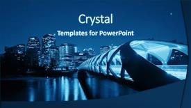  Presentation with peace - Beautiful presentation design featuring calgary cityscape with peace bridge backdrop and a ocean colored foreground