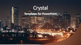  Presentation with skyscraper - Slide deck featuring calgary downtown cityscape with skyscraper background and a wine colored foreground