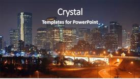  Presentation with skyscraper - Cool new PPT layouts with calgary downtown cityscape with skyscraper backdrop and a dark gray colored foreground
