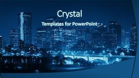  Presentation with skyscraper - Slides having calgary downtown cityscape with skyscraper background and a navy blue colored foreground