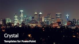  Presentation with canada - Slide deck featuring calgary downtown in alberta background and a black colored foreground