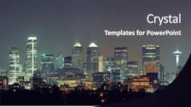  Presentation with canada - Theme consisting of calgary skyline in alberta background and a  colored foreground