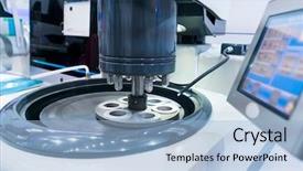 Presentation with automotive - PPT layouts enhanced with calibrate - machine measure the aluminum automotive background and a light blue colored foreground