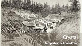  Presentation with railroad - Cool new theme with california along union pacific railroad backdrop and a gray colored foreground