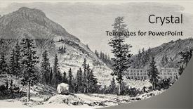  Presentation with california - Slides enhanced with california along union pacific railroad background and a light gray colored foreground