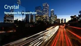  Presentation with california - Beautiful slides featuring california at sunset with light backdrop and a ocean colored foreground