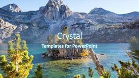  Presentation with beautiful mountains river lake sky nature - Presentation enhanced with california fall colors - beautiful nature scene in autumn background and a ocean colored foreground