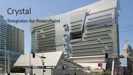  Presentation with san francisco - Presentation theme featuring california government - federal building san francisco background and a light blue colored foreground