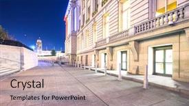  Presentation with san francisco - Colorful PPT theme enhanced with california government - san francisco usa empty footpath backdrop and a light gray colored foreground