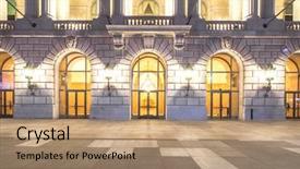  Presentation with usa government - Presentation featuring california government - san francisco usa empty footpath background and a coral colored foreground