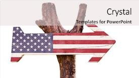  Presentation with united states old flag - Amazing PPT layouts having california government - united states flag wooden sign backdrop and a lemonade colored foreground