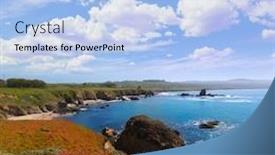  Presentation with california - Slide deck featuring california-pigeon-point-beach background and a light blue colored foreground