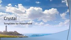  Presentation with route - PPT layouts having california pigeon point lighthouse in cabrillo hwy coastal highway state route 1 background and a light blue colored foreground