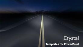  Presentation with route - Theme featuring california-route-66-desert-highway background and a dark gray colored foreground