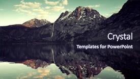  Presentation with house snow mountain - Cool new presentation design with california state - snow mountain cloud and lake backdrop and a  colored foreground