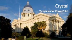  Presentation with capitol - Cool new presentation with california state capitol at sunset backdrop and a teal colored foreground