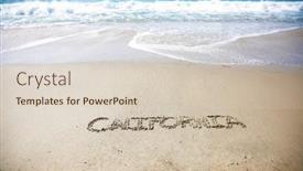  Presentation with california - Presentation theme consisting of california-the-word-california-written background and a lemonade colored foreground