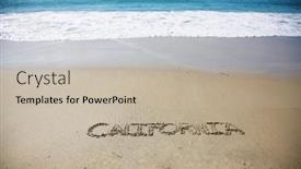  Presentation with california - Presentation theme with california-the-word-california-written background and a soft green colored foreground