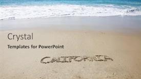  Presentation with california - Presentation design featuring california-the-word-california-written background and a soft green colored foreground