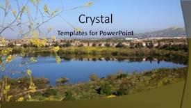  Presentation with rain fall - PPT layouts with california wild flowers super bloom background and a light blue colored foreground