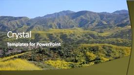  Presentation with rain fall - Colorful slide deck enhanced with california wild flowers super bloom backdrop and a tawny brown colored foreground