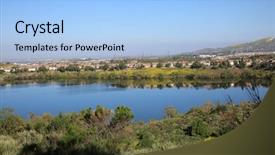  Presentation with rain fall - PPT theme consisting of california wild flowers super bloom background and a light blue colored foreground
