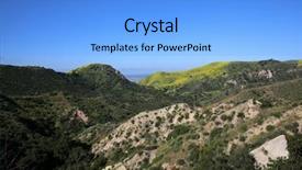  Presentation with rain fall - Cool new PPT layouts with california wild flowers super bloom backdrop and a light blue colored foreground