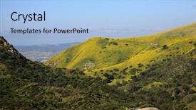  Presentation with wild flower - Slide deck enhanced with california wild flowers super bloom background and a light blue colored foreground