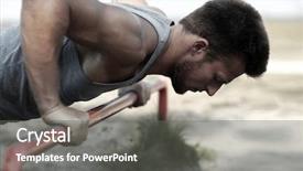 Presentation with lifestyle - Presentation design with calisthenics - fitness sport exercising training background and a gray colored foreground