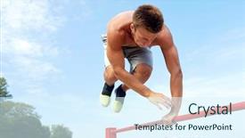  Presentation with lifestyle - Audience pleasing slide deck consisting of calisthenics - fitness sport training and lifestyle backdrop and a sky blue colored foreground