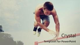  Presentation with lifestyle - Amazing theme having calisthenics - fitness sport training and lifestyle backdrop and a soft green colored foreground