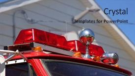  Presentation with lights - Slides having call 911 - red alarm lights background and a teal colored foreground