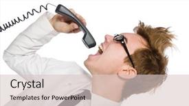  Presentation with funny - Amazing theme having emergency call centre - funny doctor isolated on white backdrop and a  colored foreground