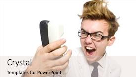  Presentation with funny - Presentation theme with emergency call centre - funny doctor isolated on white background and a  colored foreground