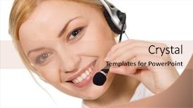  Presentation with technical - PPT layouts with call center operator white background background and a  colored foreground