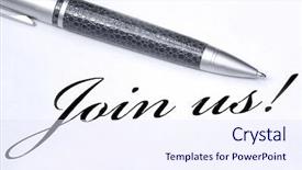  Presentation with hire teamwork join - Presentation design enhanced with call directory - inscription join us background and a sky blue colored foreground